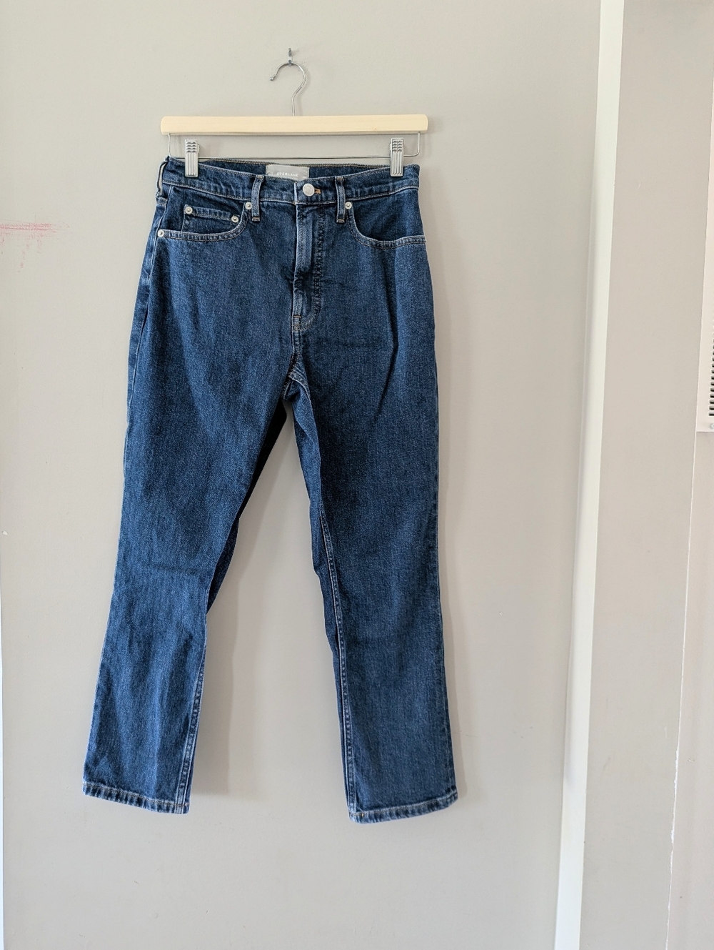 Everlane Original Cheeky Jeans Deep Blue Size 27 Short Petite Sustainable Staple